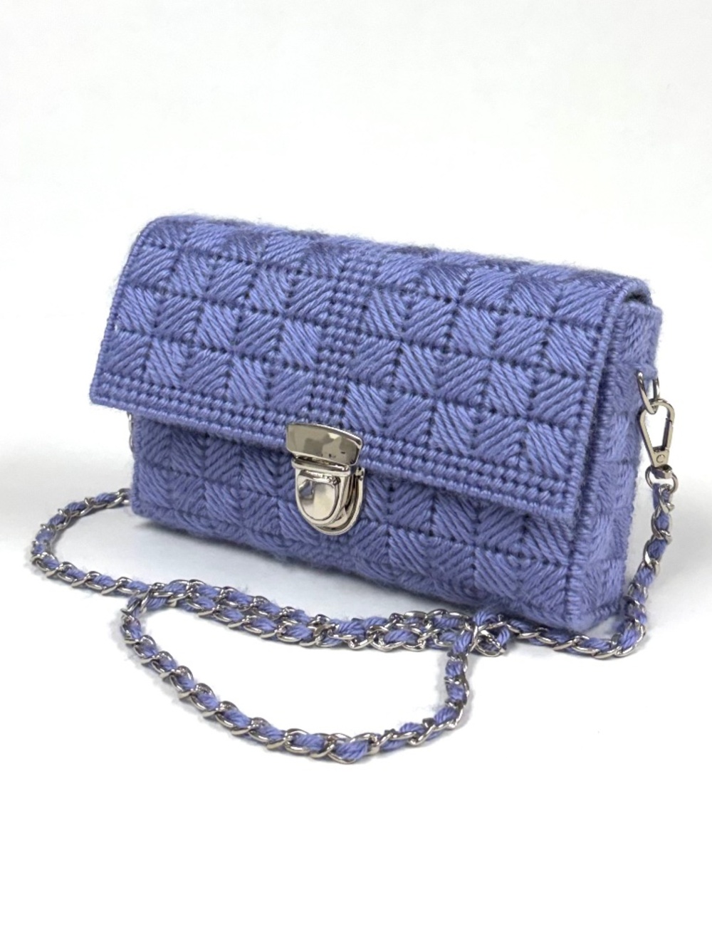 New Hand Woven Periwinkle/Purple Purse/Bag